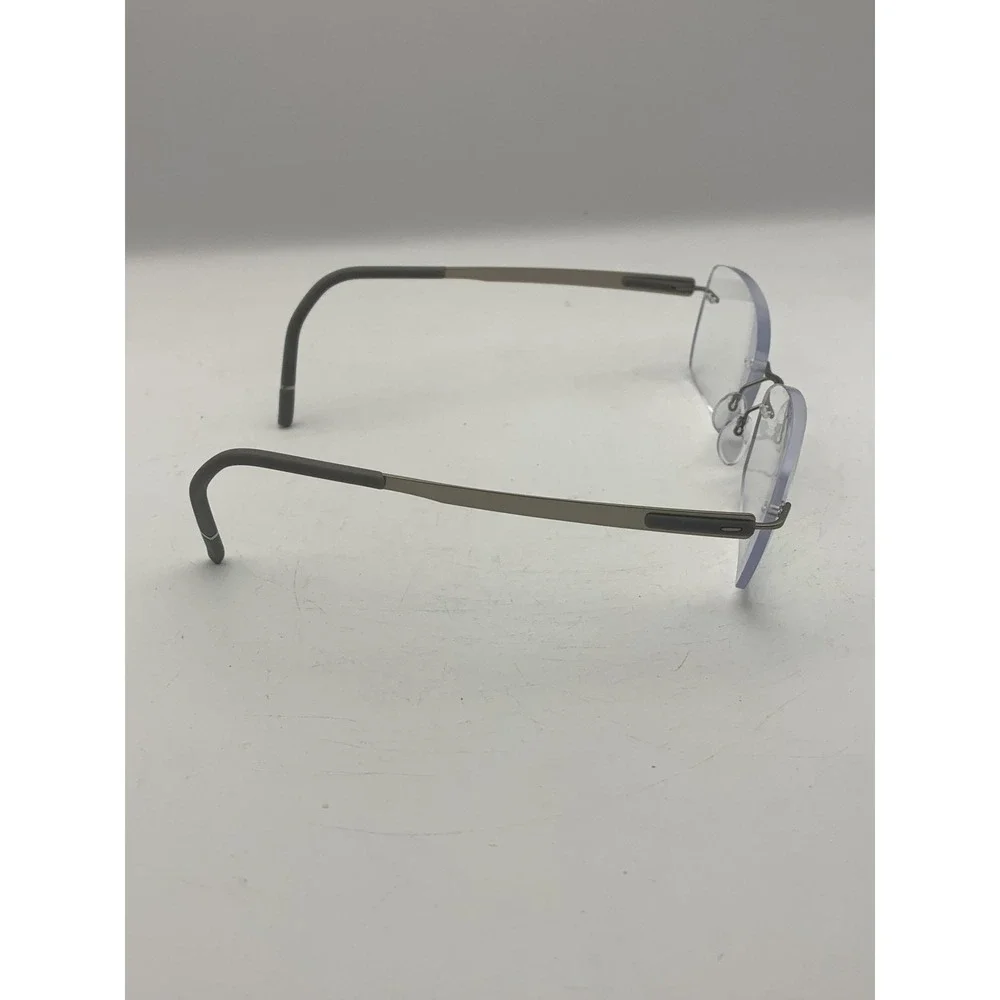 Silhouette Eyeglasses 5555 55-19-140 Gold Rimless Square Frameless Men Titanium